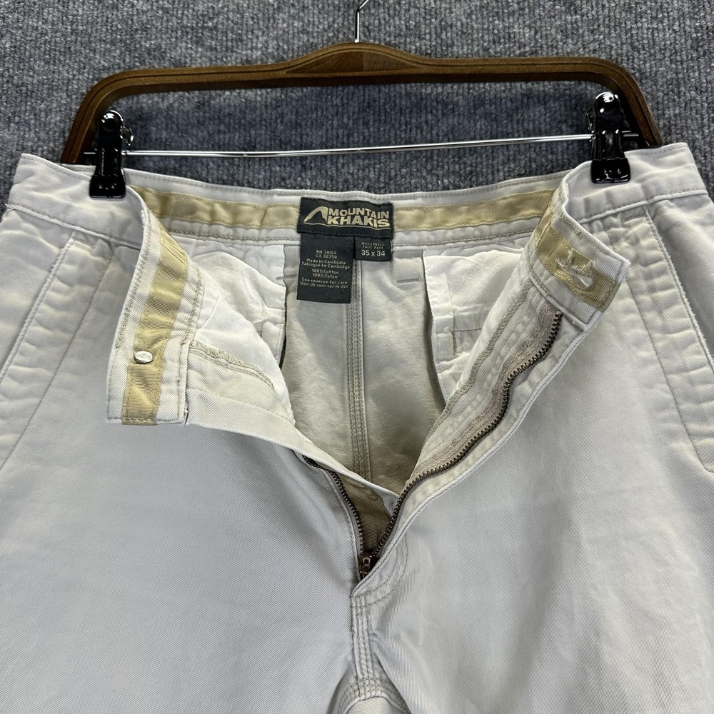 Mountain Khakis Pants Mens 35x34 Beige Teton Twill Cotton Casual Outdoor Hiking - Picture 10 of 12